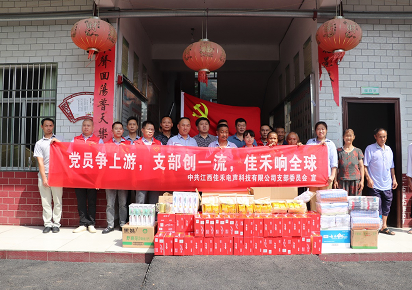 江西太阳集团2007网站电声科技有限公司党支部到桐木镇庆幸敬老院开展爱心慰问活动